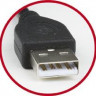 Кабель интерфейсный USB 2.0 Pro, 1.8 м, позол.конт., черный, пакет CCP-mUSB2-AMBM-6