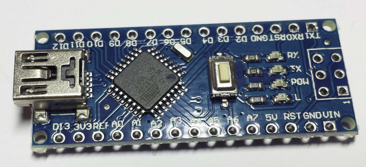 Nano V3.0 ATmega328P-AU CH340 Arduino совместимый контроллер выводы не распаяны.